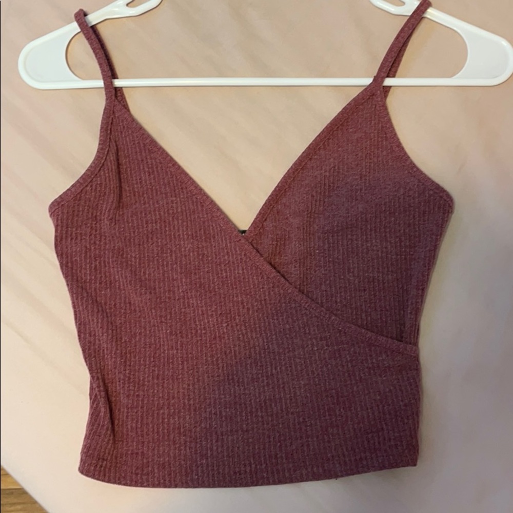 Purple criss cross tank top